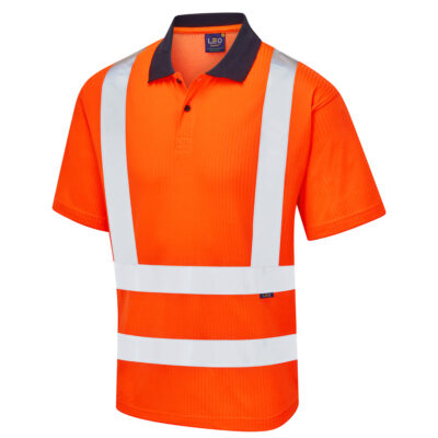 Leo P01 Hi Vis Croyde EcoViz Comfort Polo Shirt