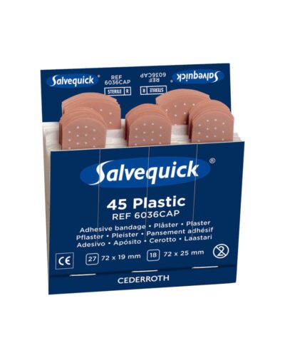Waterproof Plasters Refill Pack 6x45 Plasters Flesh