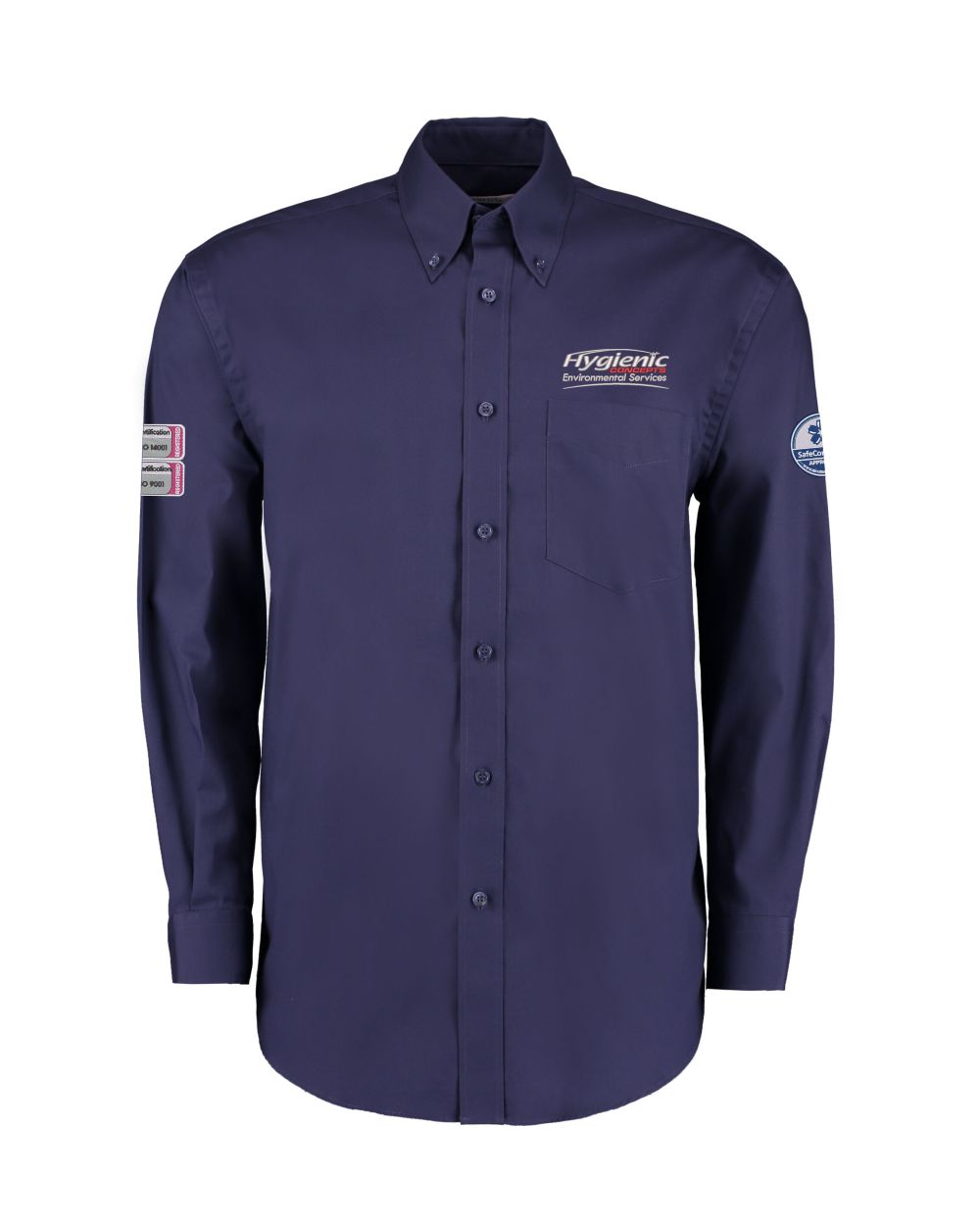KK105 Shirt L/S Mid Navy C/W Logo