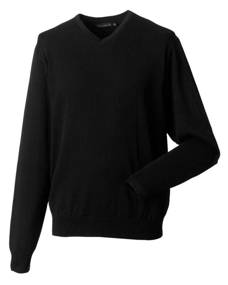 Russell Men's V-Neck Knitted Pullover