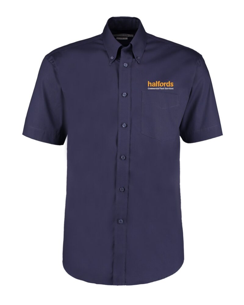 KK109  S/S Shirt Navy c/w Halfords